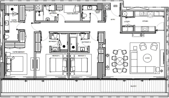Terrace Level  Apartments Floor Plan